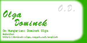 olga dominek business card